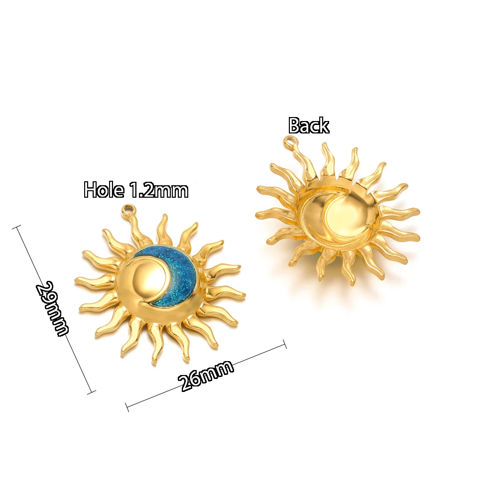 3 Stück Edelstahl-Anhänger mit Schmetterling-, Herz- und Blumendesign für DIY-Schmuckherstellung von Halsketten, Anhängern, Armbändern und Ohrringen – Detail 4