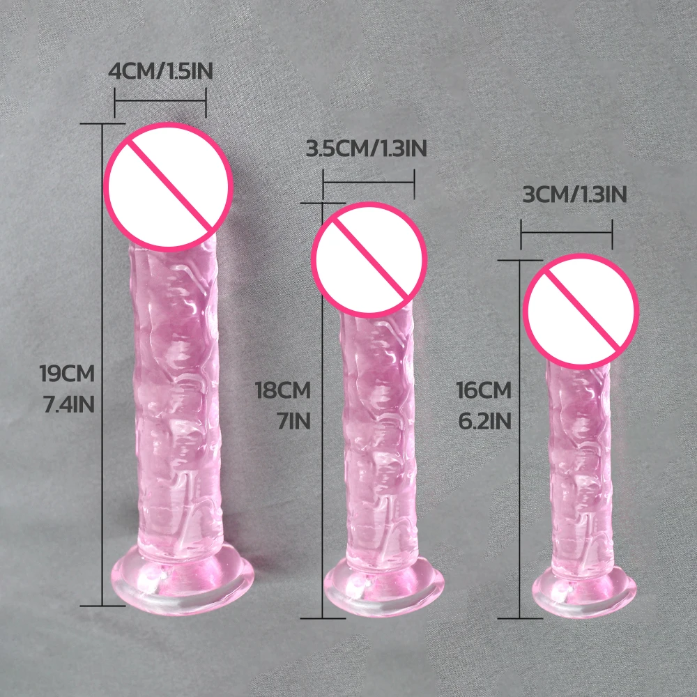 1PC Manual Realistic Soft Dildo Adult Sex Toys Suction Cup for Women