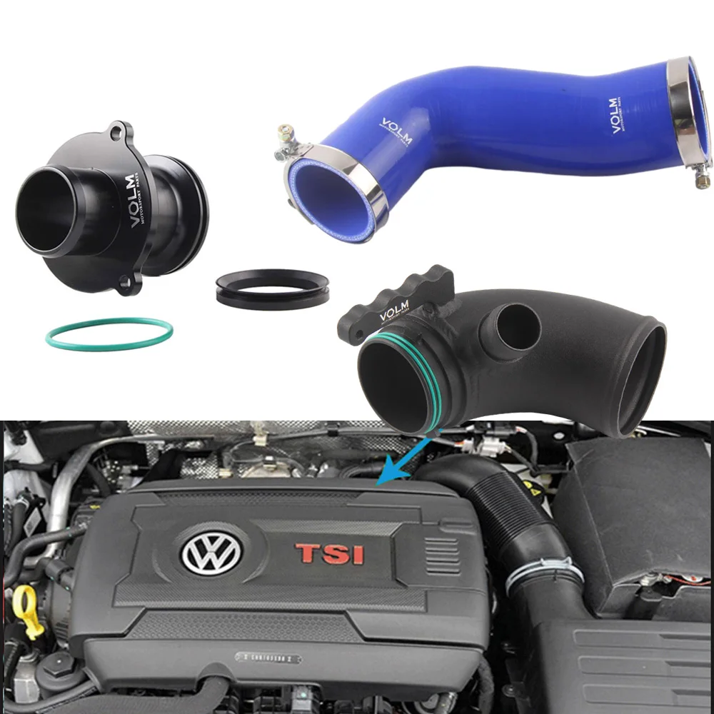 

Free Shipping Silicone Intake Hose Turbo Inlet Elbow Turbo Muffler Delete For VW Golf MK7 GTI R Audi V8 MK3 A3 S3 TT 2014+