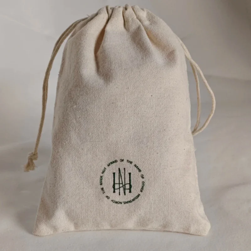 Natural Cotton Gift Bags Beautiful Makeup Hair Body Care Friendy Dust Sack Jewelry Logo Pouches Underwear Packaging 
