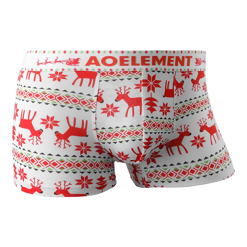 Men's underwear, Modal quadrants, sexy printed, personalized, breathable, boxer shorts, trendy mid-waist, young men's shorts