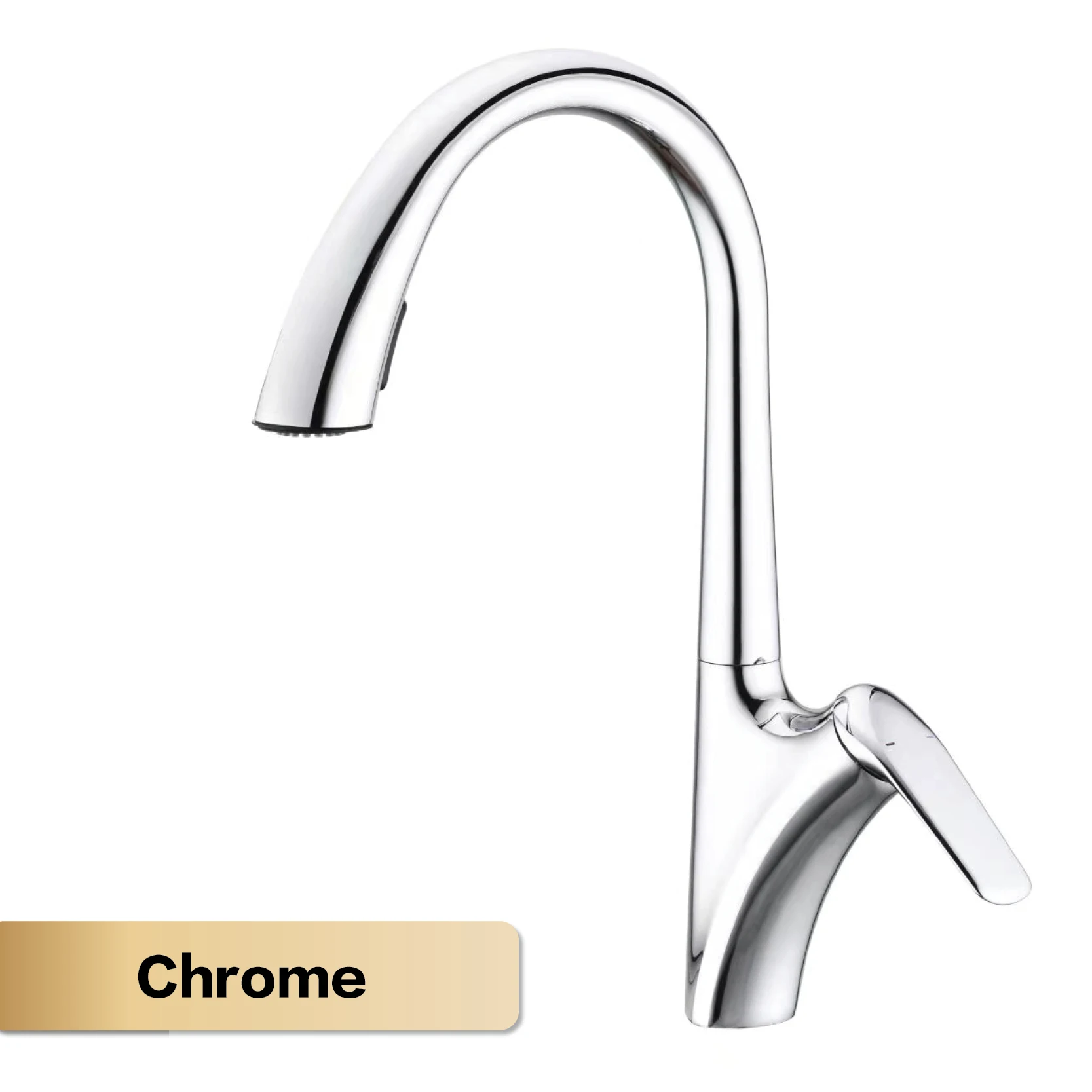 

Luxury brushed gold brass kitchen faucet with pull-out design, hot dual control sink Tap and 2-function single handle cold