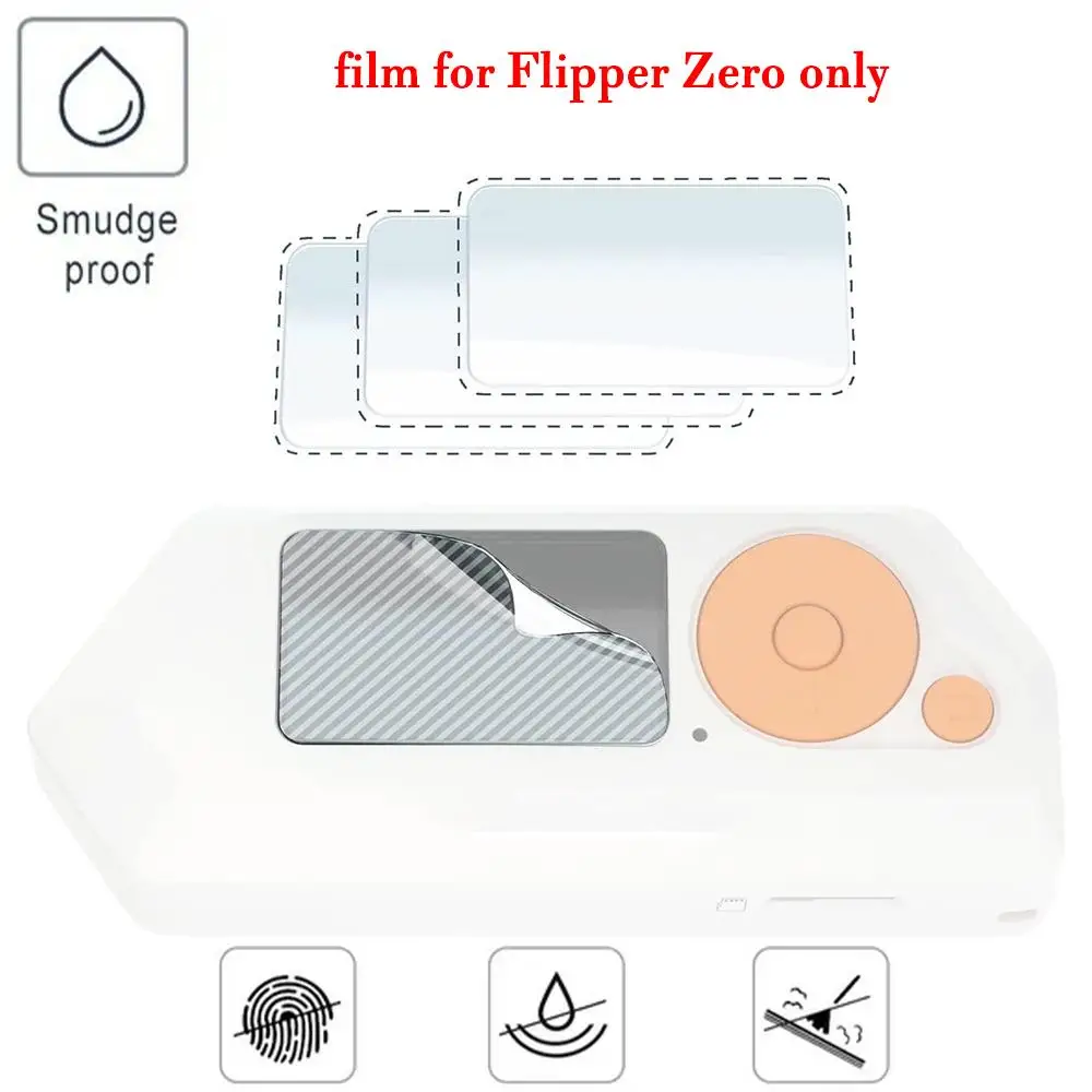 Transparent For Flipper Zero Game Console 3pcs Fingerprint-Resistant Protection Films Screen Protector Game Supplies For Gi W5Y4