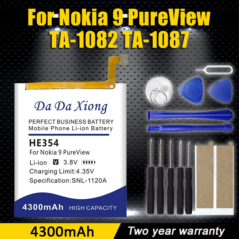 HE354 4300mAh Battery For Nokia 9 PUREVIEW Lithium Polymer Batteries + Free Tools
