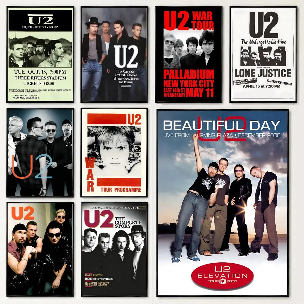 band U2 Poster HD poster black and white simple home decoration suitable for living room bedroom corridor and gift giving