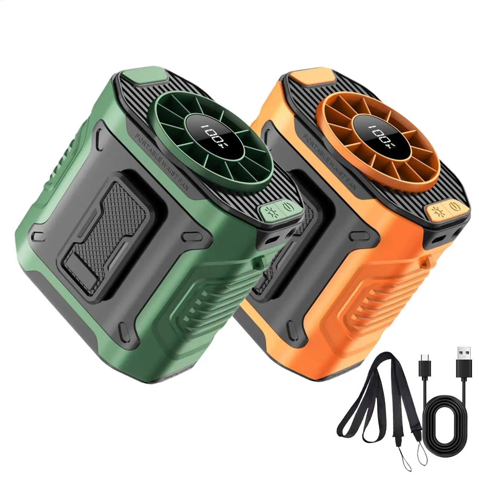 

Поясной вентилятор, перезаряжаемый через USB многофункциональный вентилятор емкостью 5000 мАч, с выдувом, бесшумный, быстрый, охлаждающий