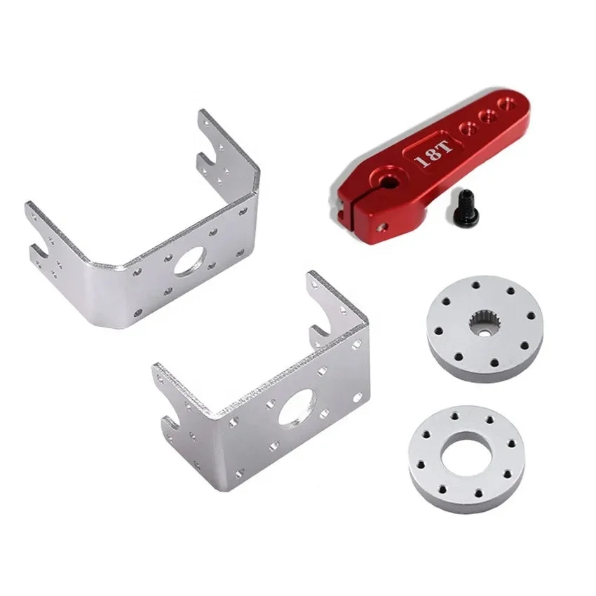 10PCS CNC Aluminium U Mount Bracket For Rocker Disc Arm 18T 60KG 80KG 150KG 160KG DS5160 DS5180 RC Car Robot Servo Horn Servo U