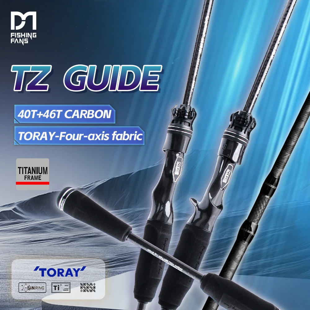 

FISHINGFANS YZJ TORAY 4 AXIS CROSS CARBON 46T CARBON TITANIUM FRAME TZ GUIDE 60° EVA L ML POWER 9KG DRAG LURE FISHING ROD
