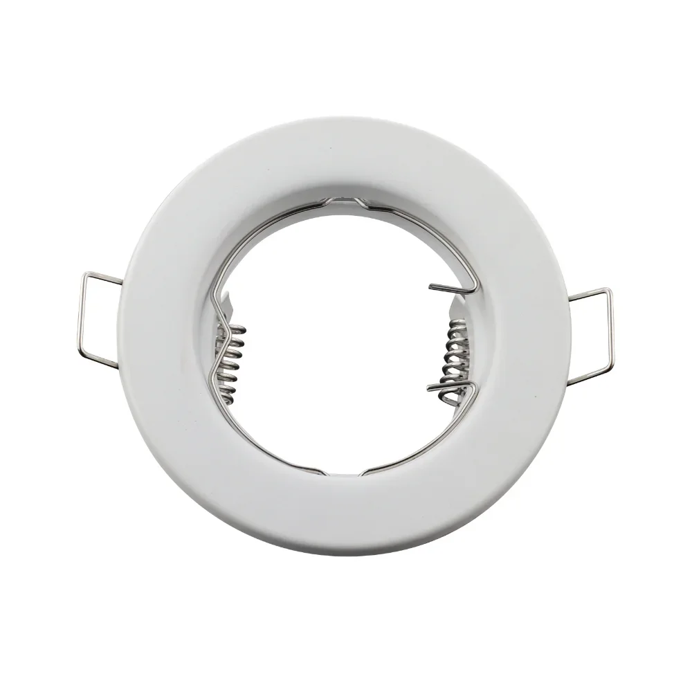 Recesso LED luz de teto encaixe, quadro ajustável, luminária, suporte Downlight, MR16, GU10, 5pcs