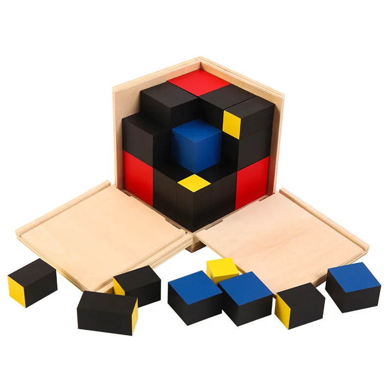 Montessori Early Learning Rekenkundige Binomiale Cube Trinomial Kubus Houten Speelgoed Wiskunde Materialen Voor Houten Wiskunde Speelgoed