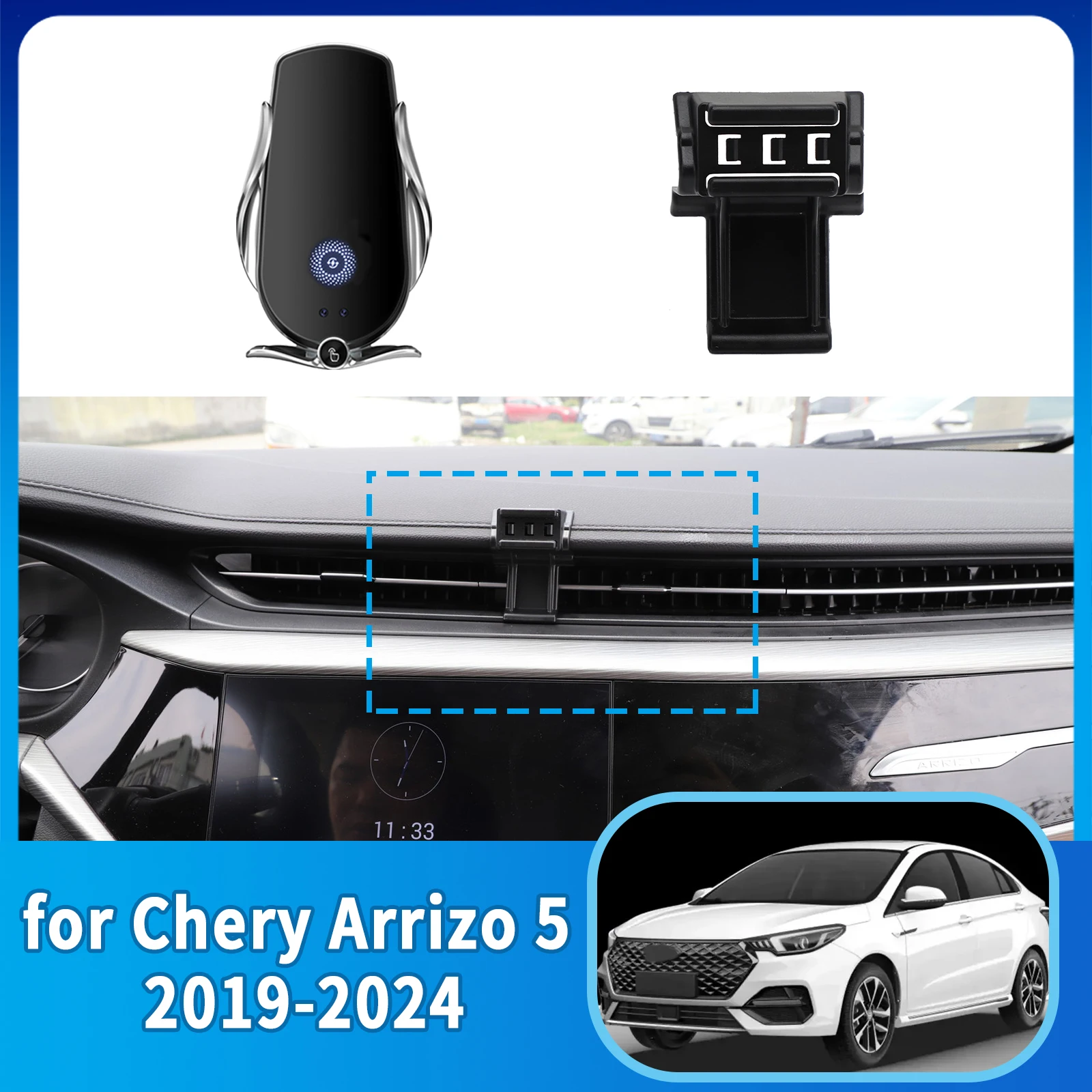 

Car Mobile Phone Holder for Chery Arrizo 5 EX 5 PRO 5 PLUS GT 2019~2024 GPS Bracket Accessories Navigation Stand Auto