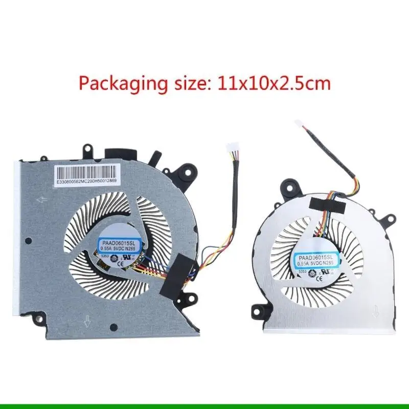U55C poderoso ventilador refrigeração da GPU para MSI gf66 notebook Durável CPU GPU fãs