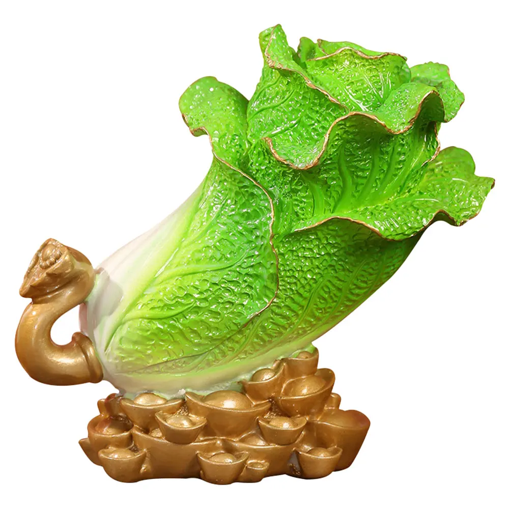 

Chinese Cabbage Ornaments Decoration Housewarming Resin Cute Home Decorative Figurines