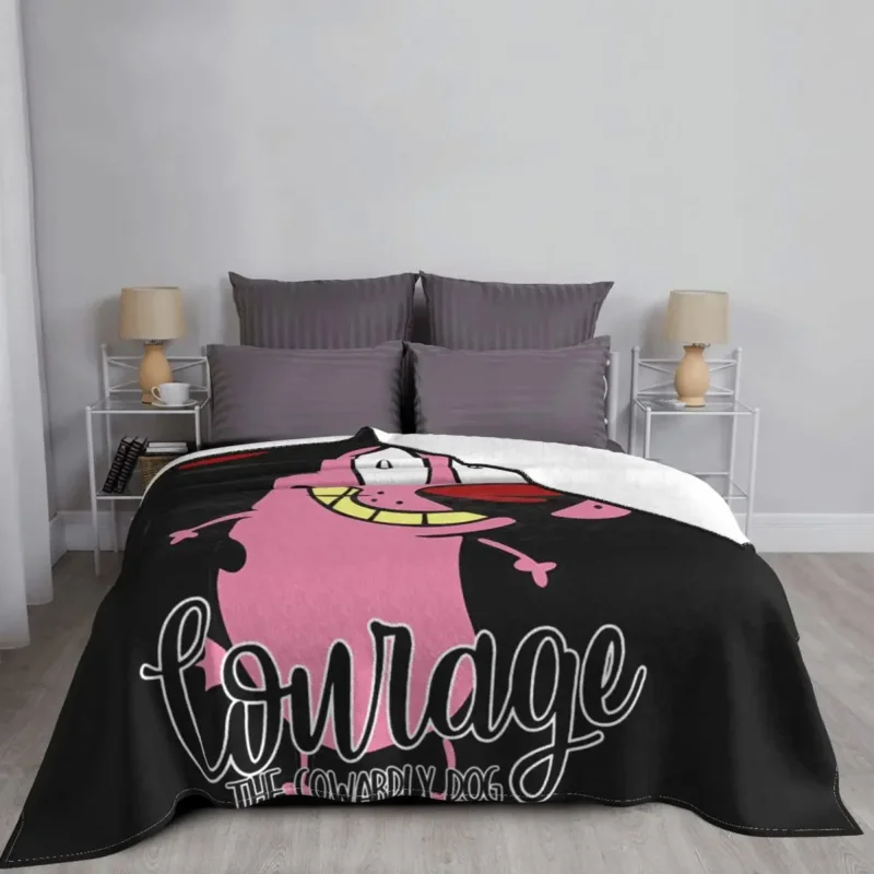 Lion Cowardly Dog Courage The Cartoon Blanket Comfort High-Grade Bedding Supply Mechanical Wash