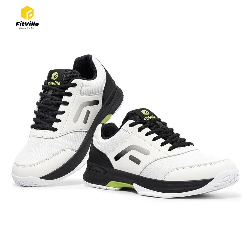 Zapatillas FitVille Extra Anchas para Hombre, para Pickleball y Tenis de Mesa, Cómodas y Acolchadas, para Canchas Duras, Casuales, Aptas para Béisbol