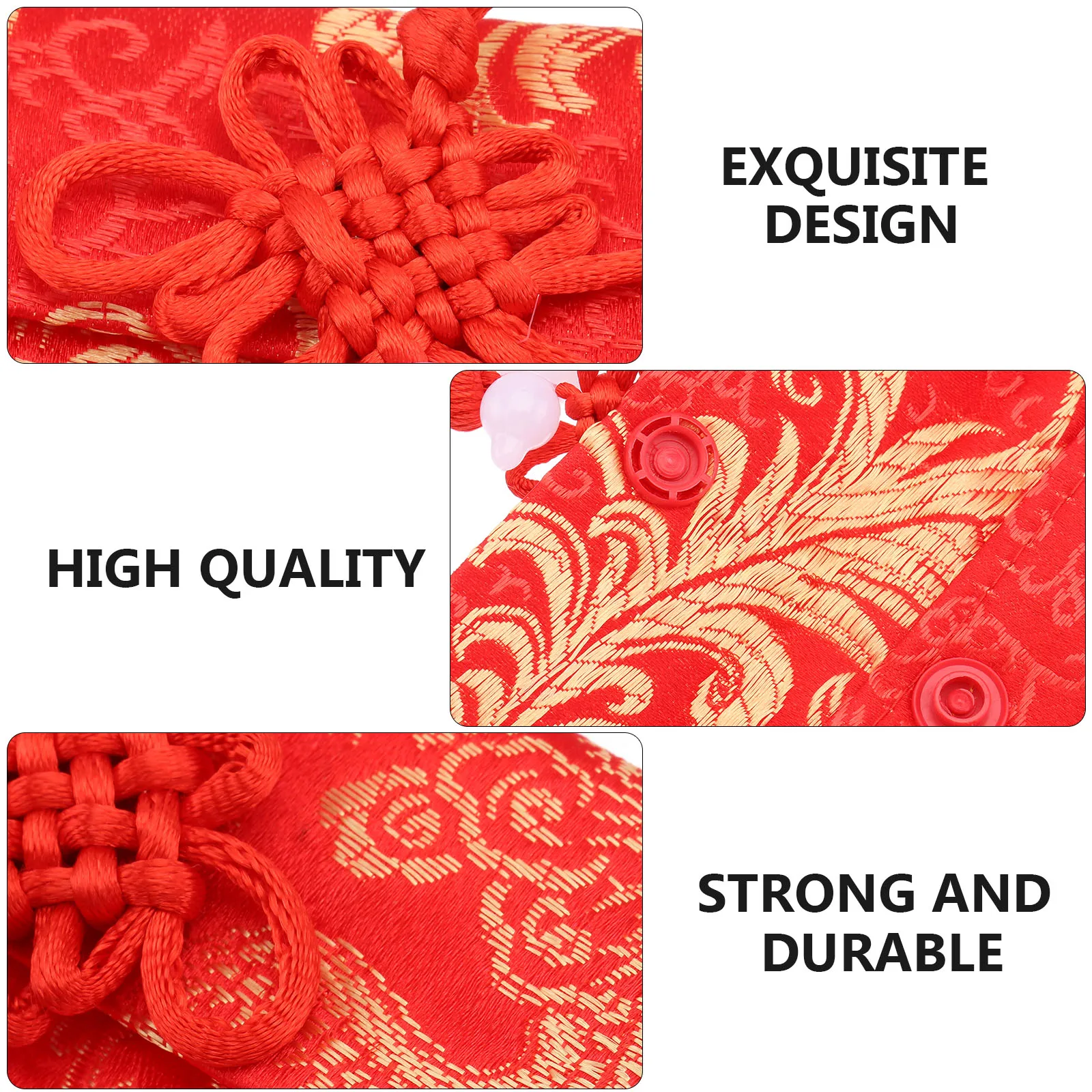 

2Pcs Chinese Knot Red Envelopes Delicate Wedding Money Pouch Party Gift Festival Chic Celebration Money Bag Red Envelopes