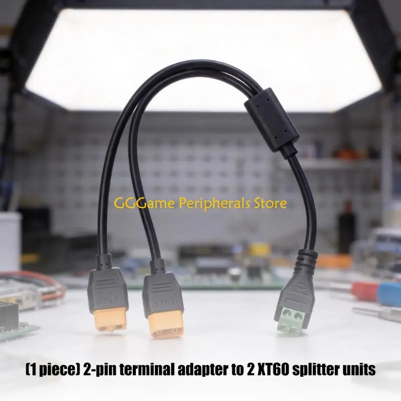 U55B 2 Pin to 2 60 Y Splitter Cable for Organized Power Wiring Use Setups