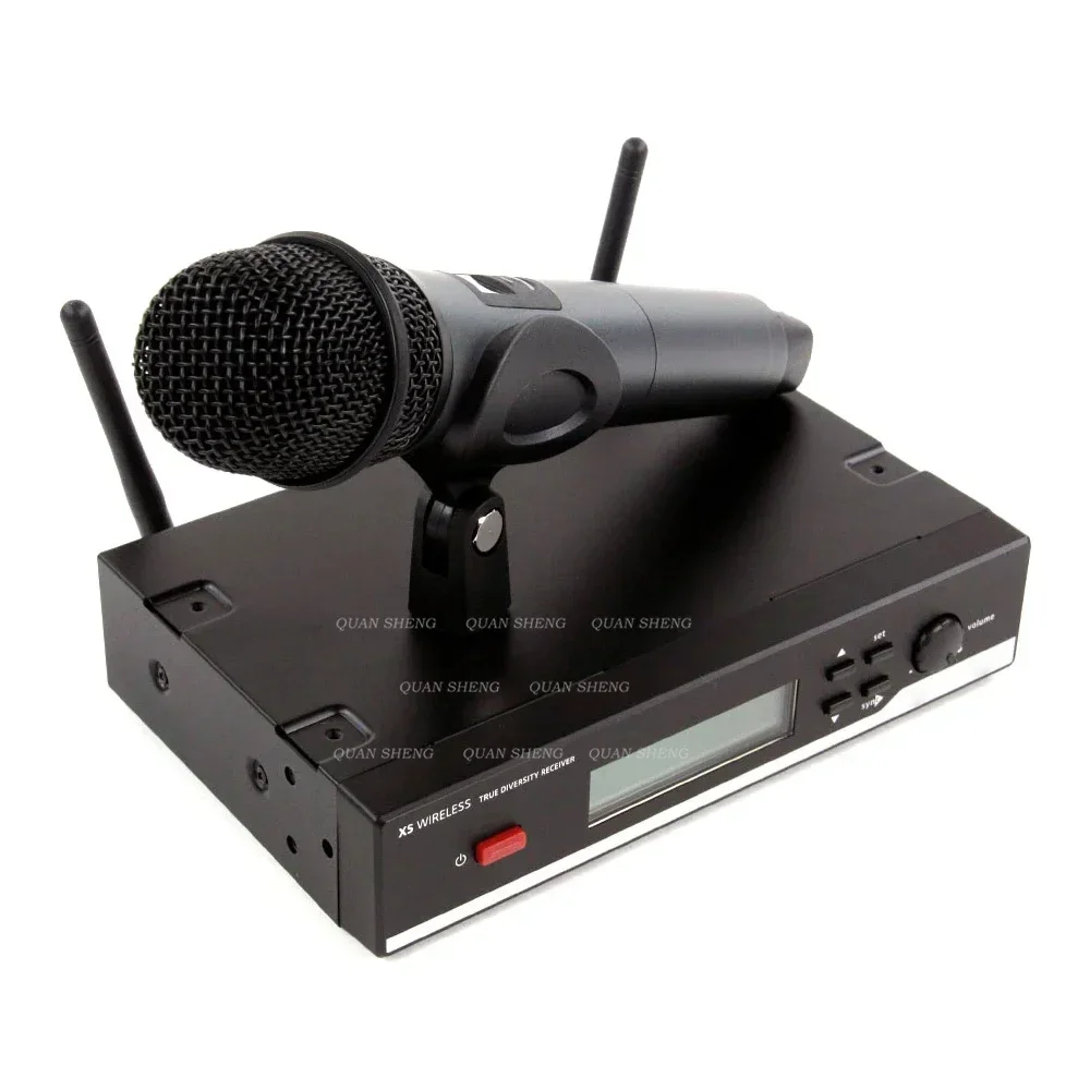 Xsw35 profissional verdadeira diversidade uhf microfone sem fio e845 microfone vocal dinâmico portátil para festas de karaokê conferência