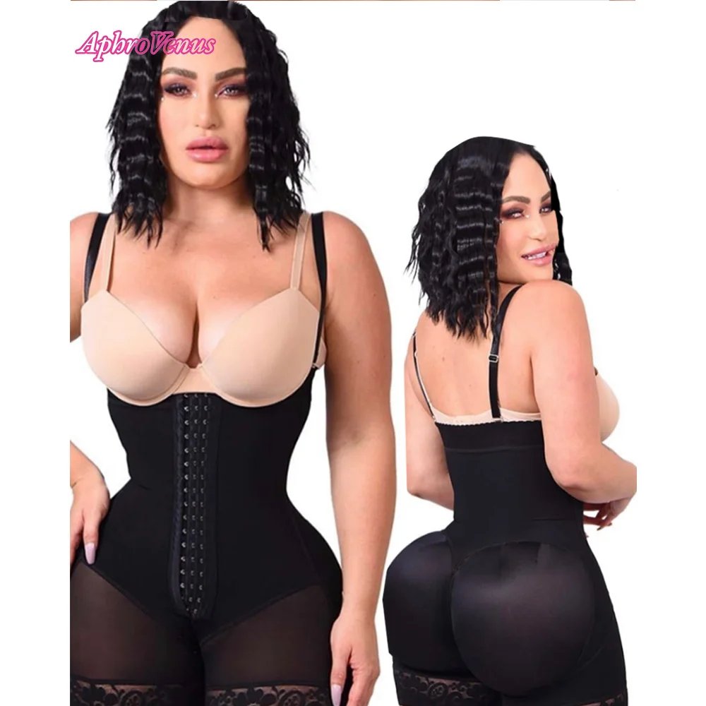 Front Hooks Sheath Slimming Fla Three-Breasted Shapewear Women's Binders And Shapers Fajas Colombianas Open Bust Bodysuit