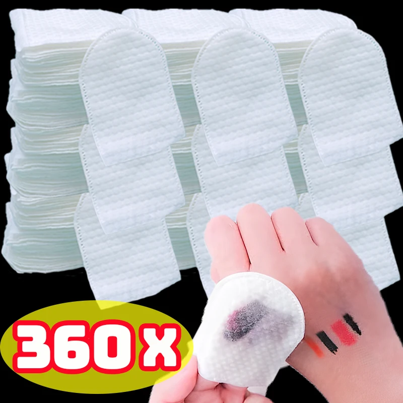 120/360Pcs U-shaped Makeup Removal Cotton Pads Disposable Removal Cleansing Soft 80G Pearl Embossing Cotton Pads Skin Care Tools