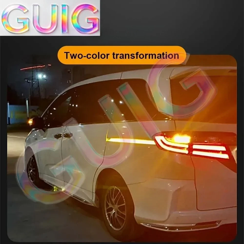 12V Car LED Dynamic Streamer Track Light Two Color Transformation for Honda Odyssey Elysion 2015-2022 2023 Daytime Running Light