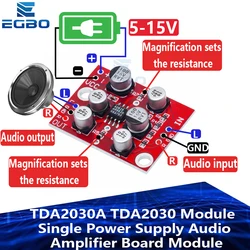 EGBO 1PCS DC 5V-15V 12V AD828 Stereo Preamp Power Amplifier Board Preamplifier Module