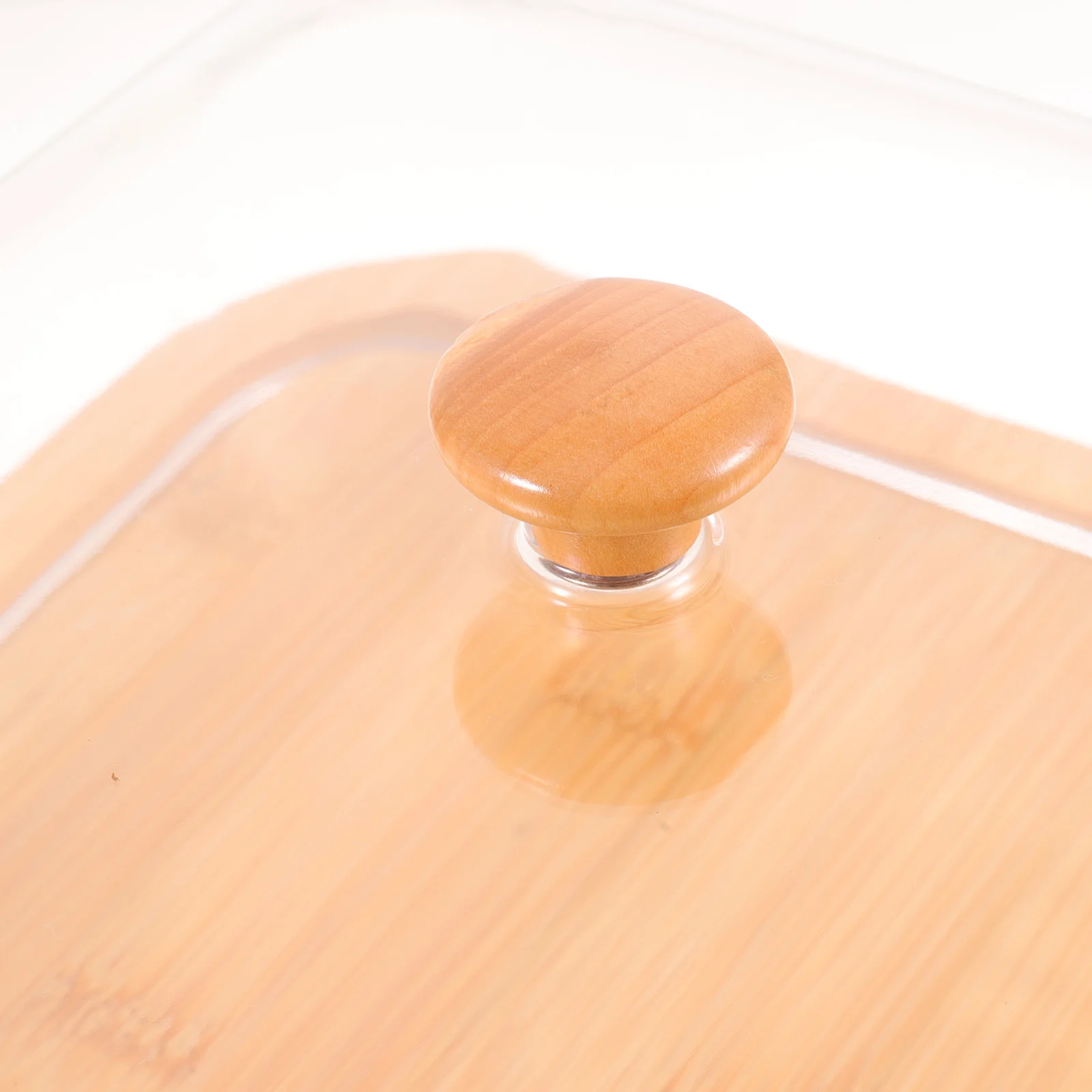 

Acrylic Bamboo Cake St With Lid Food Tray Cover Display Plate Acrylic Cake St for Party Wedding Snacks