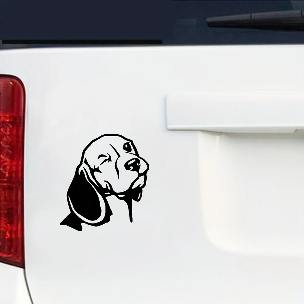 ملصقات الكلب الإبداعية على السيارة ملصق حائط من الفينيل تزيين ملصق مقاوم للماء موضة مضحك اكسسوارات السيارات التصميم #1
