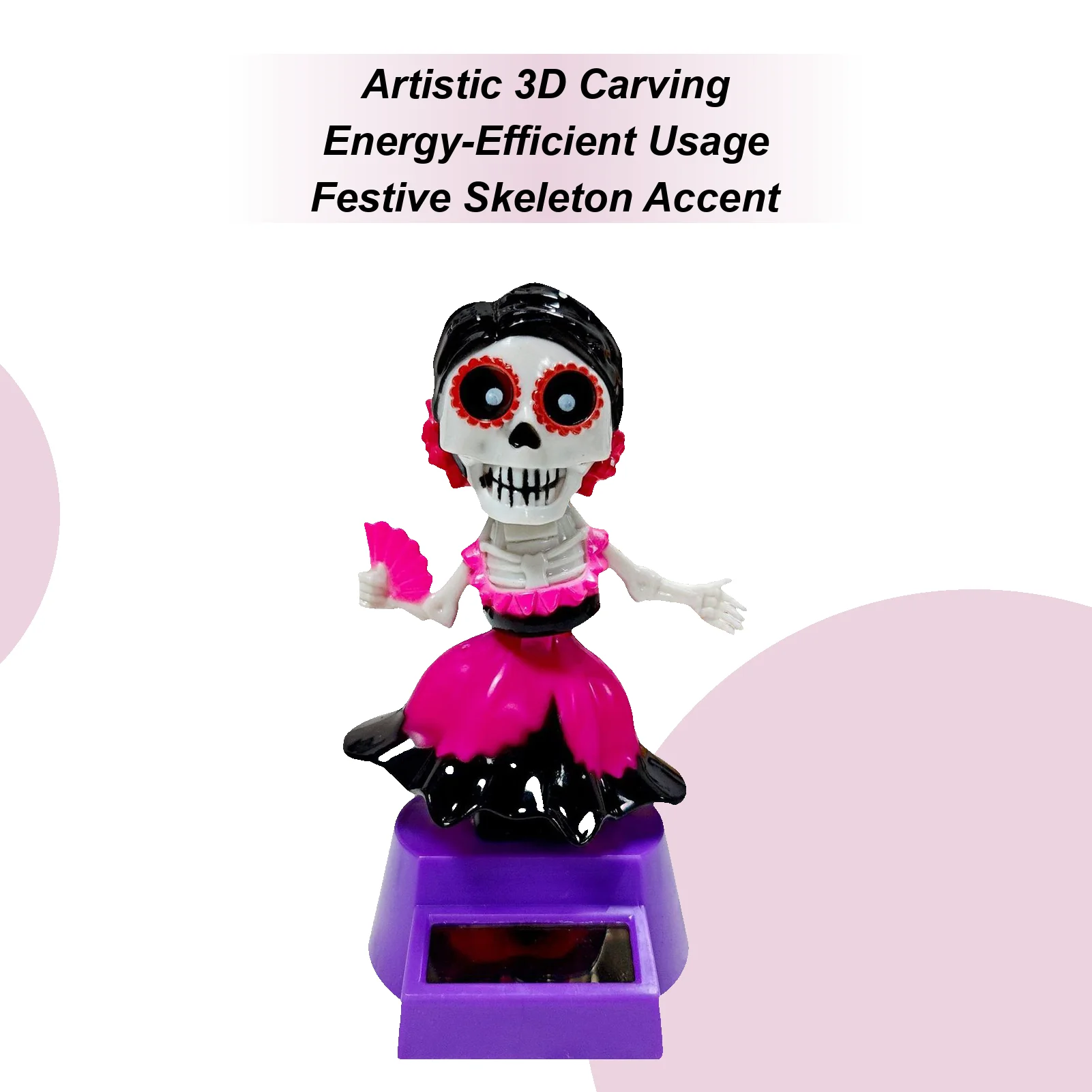 

Скелетные украшения для автомобиля, жуткие автомобильные аксессуары, украшение встряхивающейся головой на солнечной энергии для настольного интерьера дома, мужчины, женщины внутри