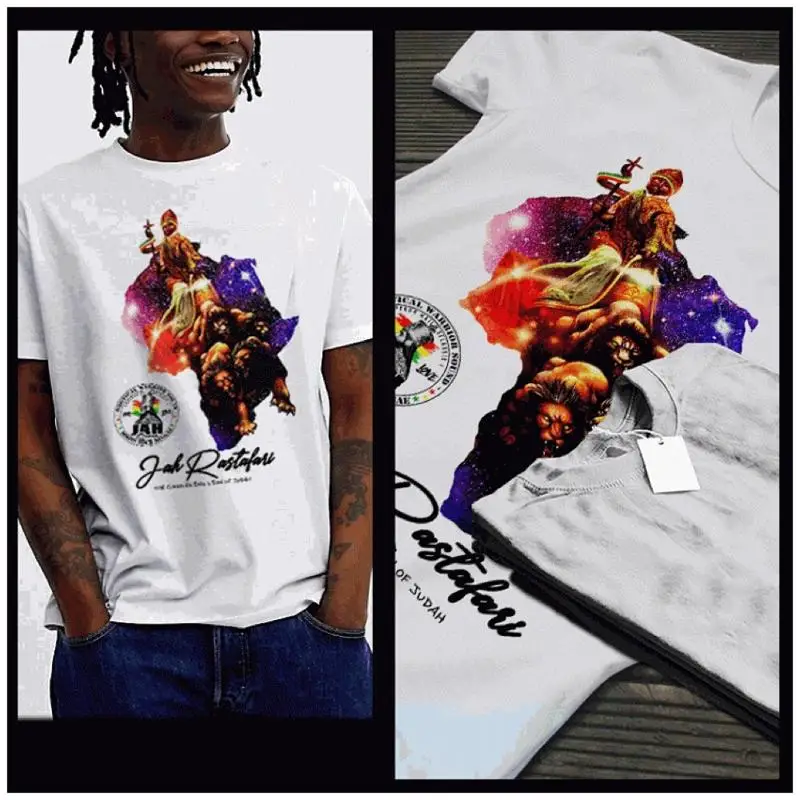 

Reggae t-shirt Dubplate Haile selassie lion Jamaican Rastaman rootsman Dub tee