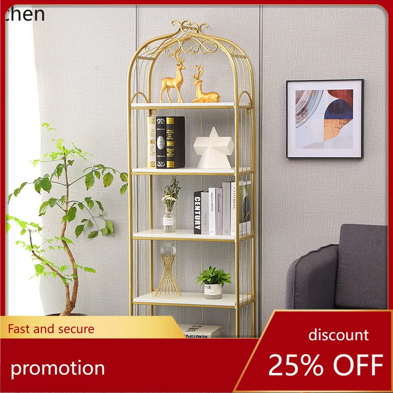 

HXL Iron Art Storage Rack Beauty Salon Makeup Store Floor Multi-layer Display Rack Home Study Simple Bookshelf