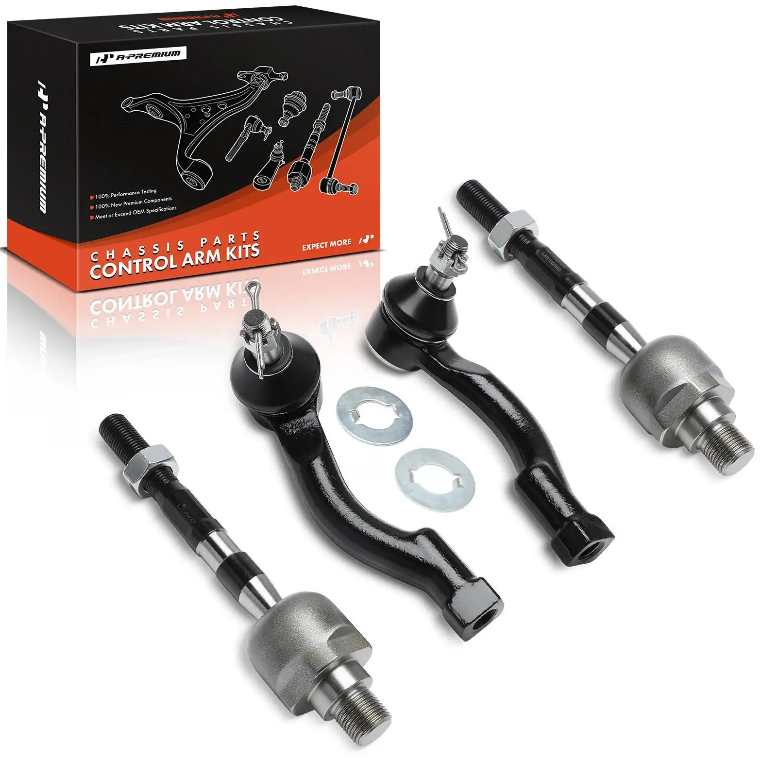 A-Premium 4x Front Inner & Outer Steering Tie Rod End Kit for Kia Sorento 2003-2009