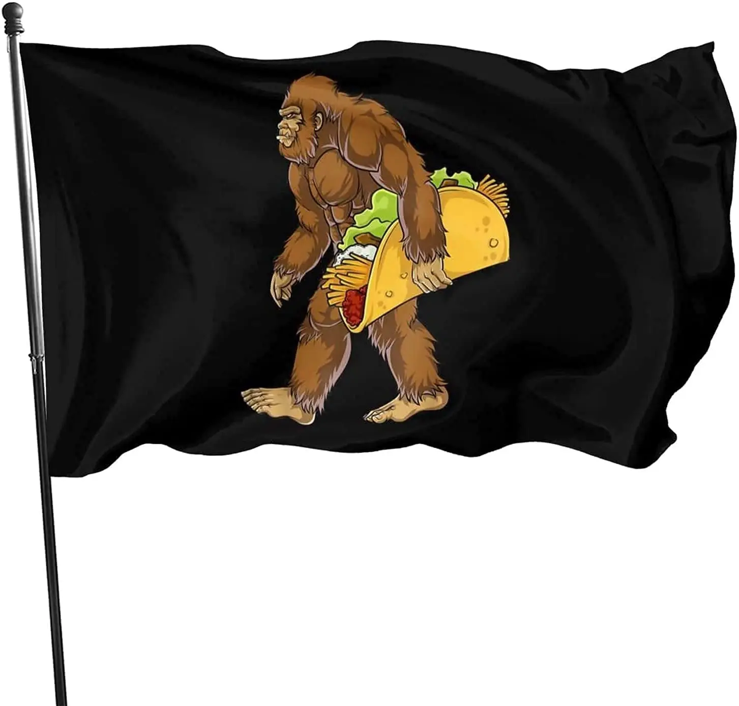 Funny Bigfoot Sasquatch Outdoor Flag Home Usa Indoor and Outdoor Decoration Flag Polyester with Brass Buttonhole for Women Men