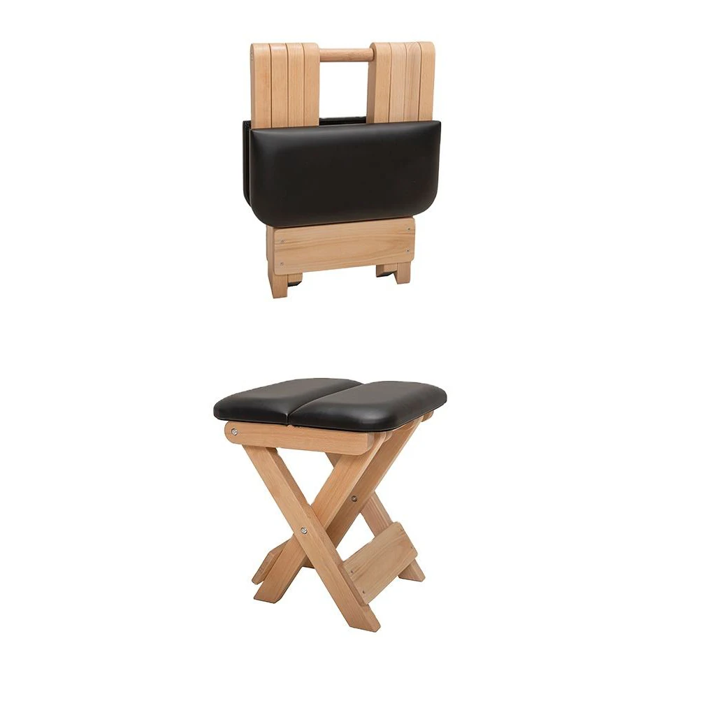 Professional Portable Folding  Pilates Stool Soft Solid Wood Bench for Exercise Training Health-Focused for Body Studio
