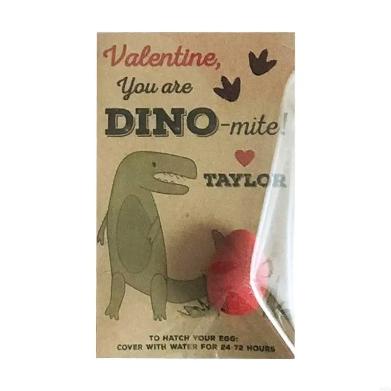 96ba مجموعة من 12/24 بطاقات عيد الحب مع بيض الديناصورات ، وتبادل هدايا عيد الحب للأولاد الصغار عيد ميلاد عيد الحب