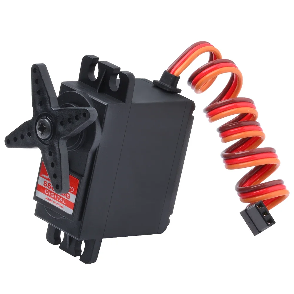 Servo Digital JX PDI-5508MG 8kg de Alto Torque com Engrenagens Metálicas e Coreless Padrão para Helicóptero, Carro RC, Caminhão, Buggy, Braço Robótico e Barco