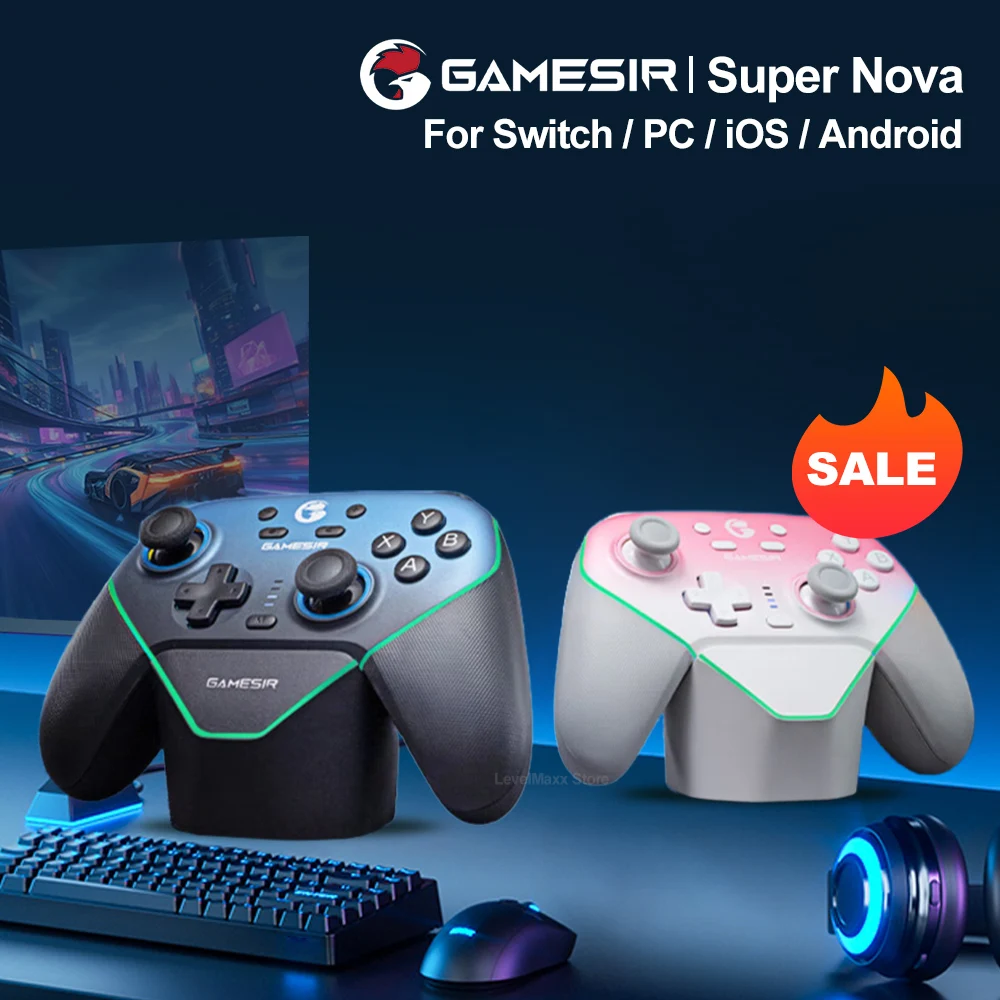 وحدة تحكم ألعاب Gamesir Super Nova سماعة لاسلكية تعمل بالبلوتوث مع عصي استشعار تأثير القاعة لجهاز Nintendo Switch 1 & 2 PC IOS #1