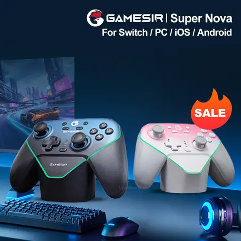Gamesir Super Nova Gaming Controller Wireless Bluetooth Gamepad with Hall Effect Sensing Sticks for Nintendo Switch 1&2 PC IOS