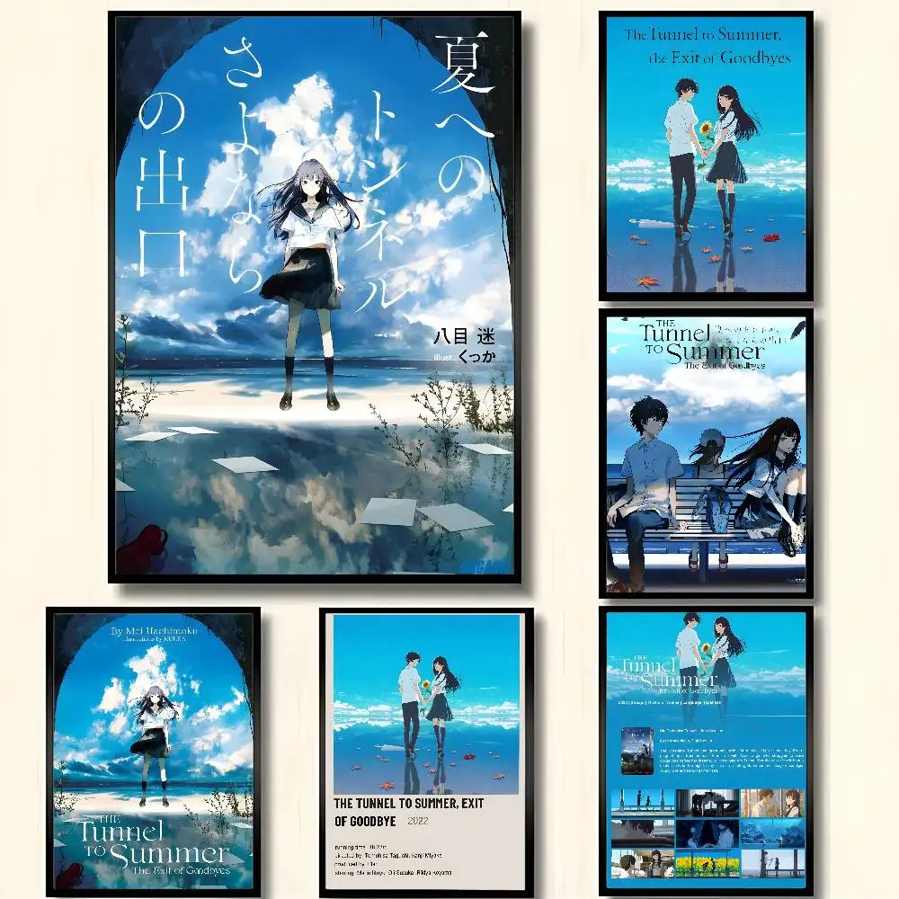 Anime Tunnel to summer the exit of Goodbyes Poster Waterproof HD Art Wall Decal Self-Adhesive Print. Aesthetic Home Room Decor f