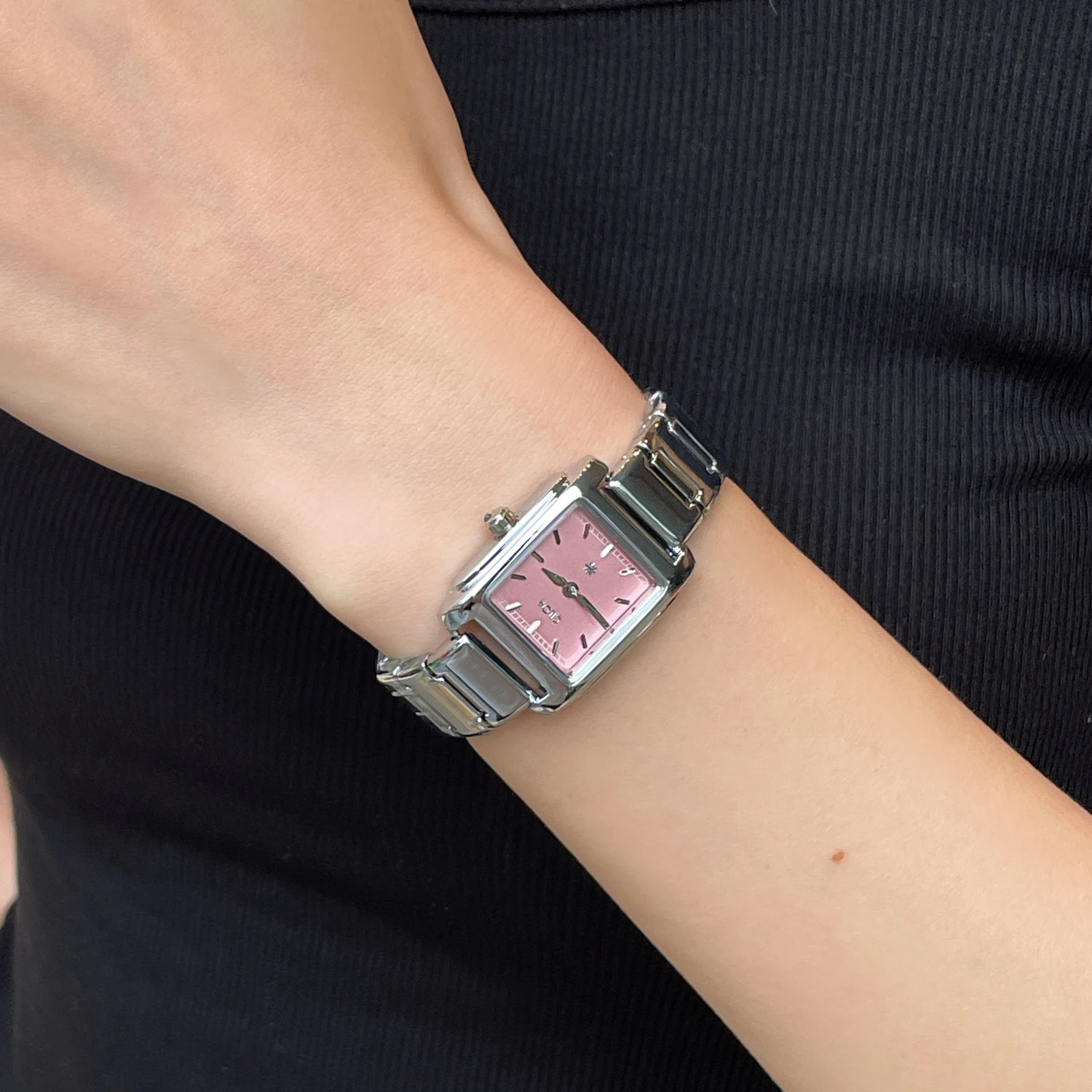 

CILOA pink square watch female 2025 new Halloween luxury gift trend fashion casual brand genuine waterproof quartz watch