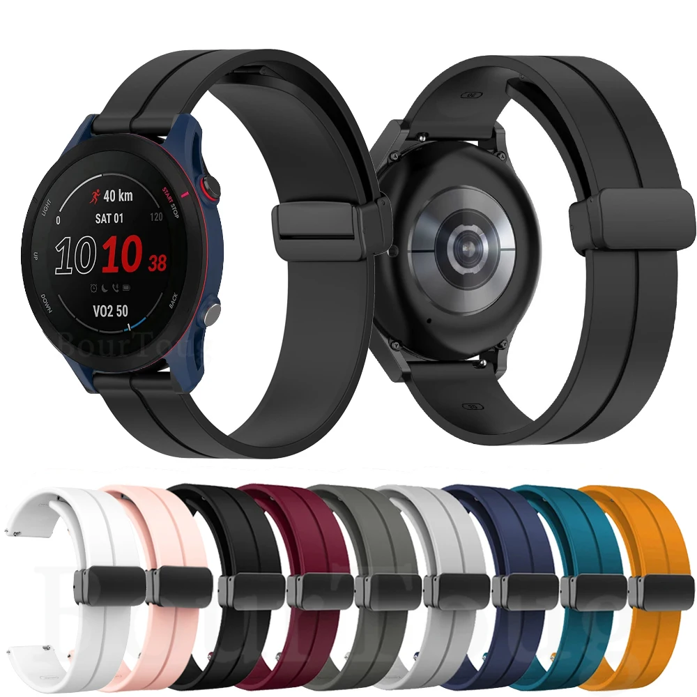

Быстросъемный ремешок для Garmin Forerunner 255 55 245 645 силиконовый ремешок Vivoactive 4/CAME 2 Plus Sq браслет с магнитной застежкой