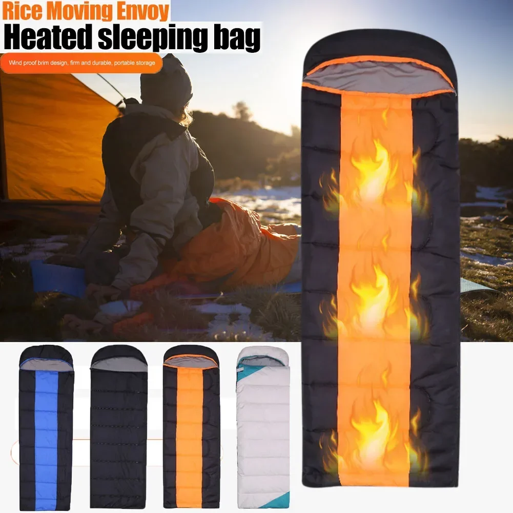 

5V Powered Heating Pad 3-Level Temperature Sleeping Bag Type-C USB Camping Sleeping Bag for Travel Hiking for Backpacking