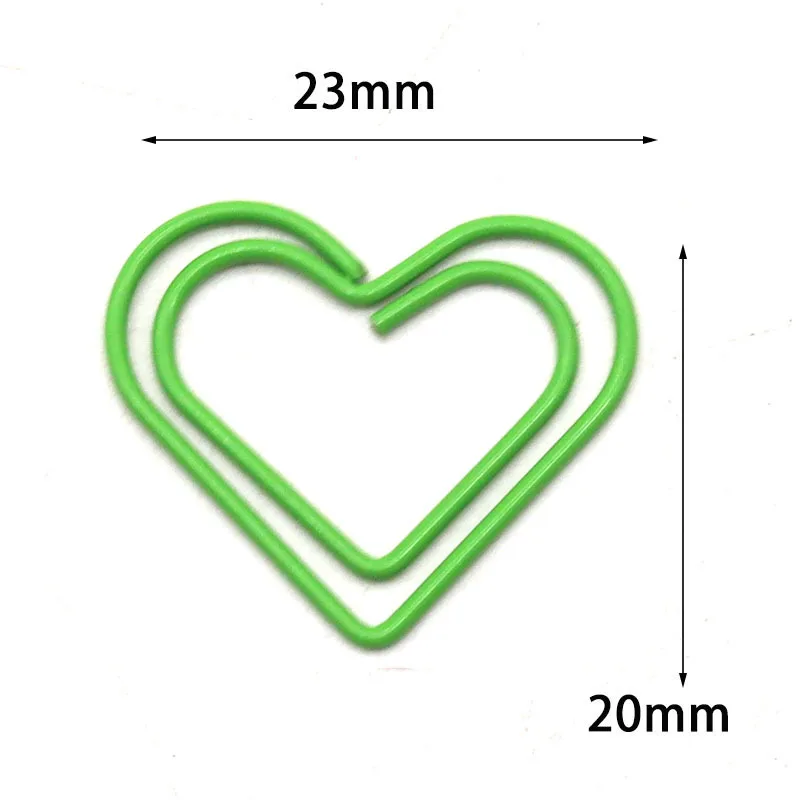 20pcs/set Colorful Heart Shaped Paper Clips Office Clip for File Organization Cute Scrapbook Journal Paper Clips Gift Desk Decor