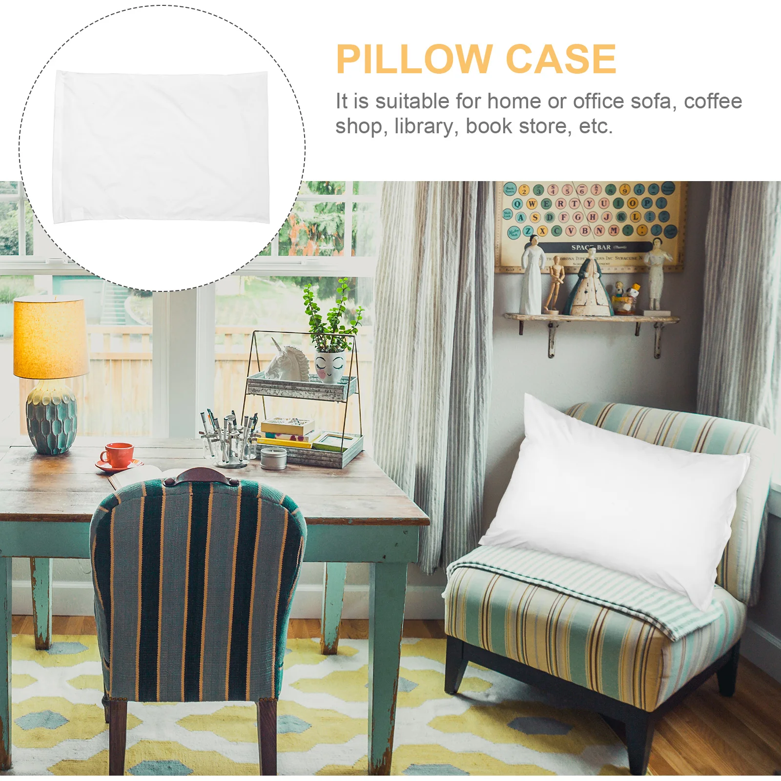 

4 Pcs Waterproof Pillowcase White 50x70cm Polyester Knitted Anti Stain Easy Clean Sofa Decorative Cushion Cover