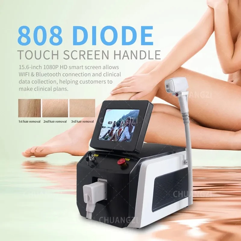 

Triple Wavelength Permanent Painless 808nm Alexandria Professional Diode Cooled Laser Facial Body Hair Removal Machine
