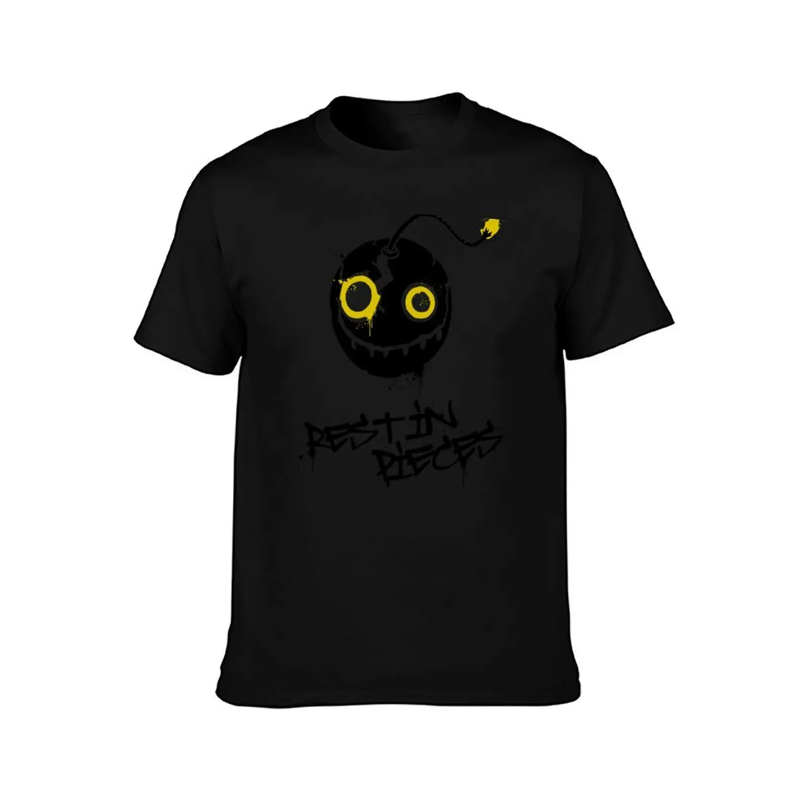 Rest in pieces T-Shirt, Summer Casual Cotton Tee, Oversized Streetwear Tops, Vintage Graphic Print, Loose Fit Short Sleeve