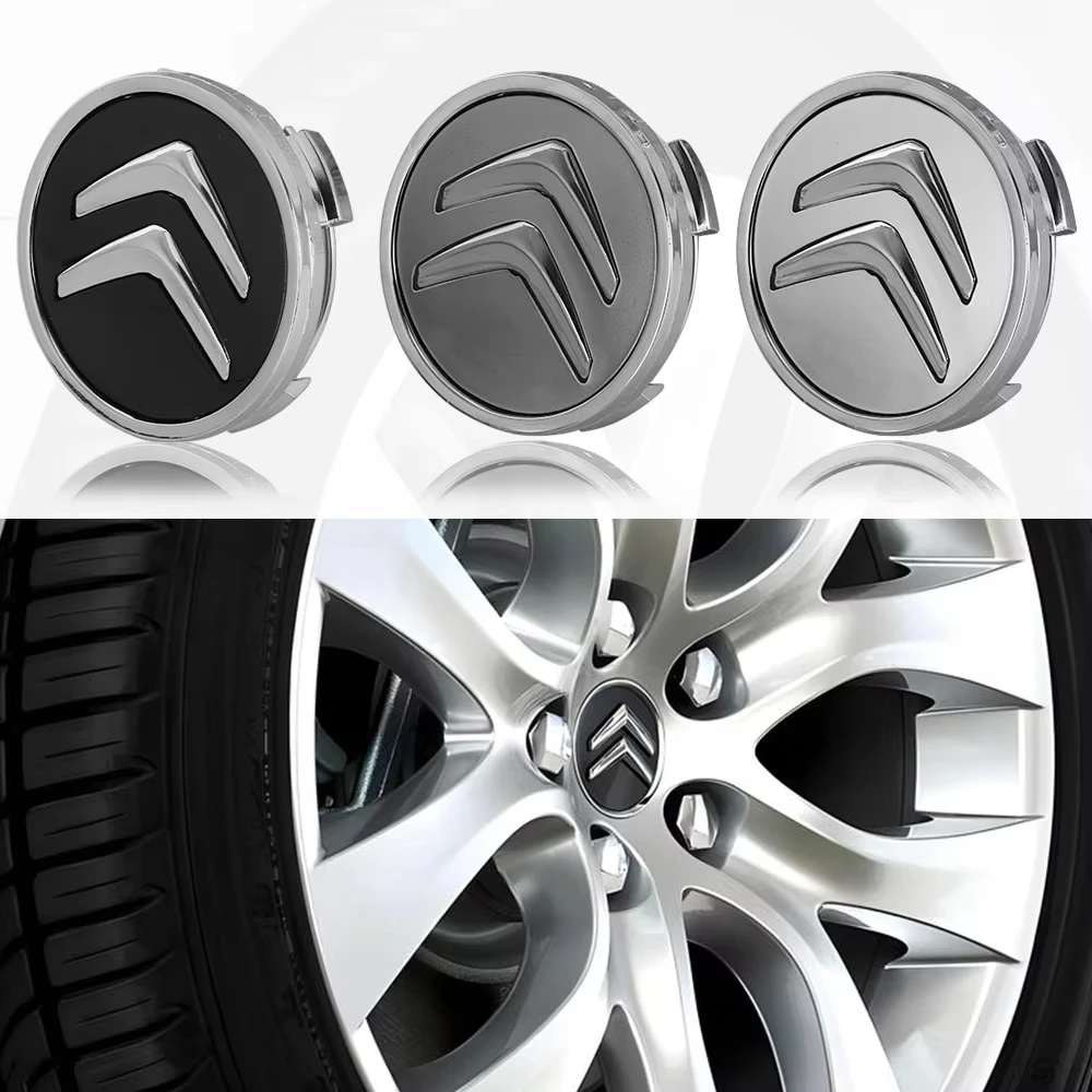 4 peças de Tampas de Centro de Roda para Citroen C1 C2 C3 C4 C5 DS4 DS6 Picasso Xsara Cactus Saxo Berlingo C-ELYSEE Acessório