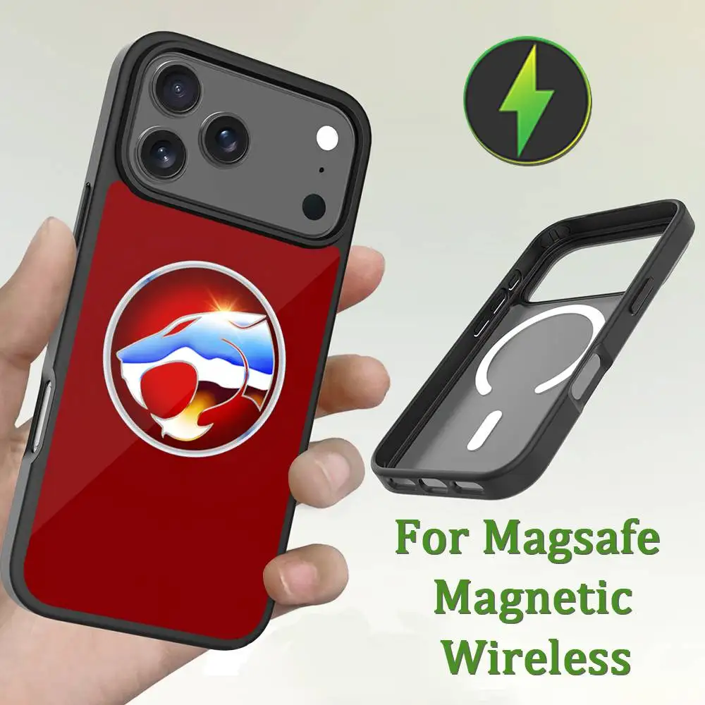 Cool T-ThunderCats-ES Anime funda de teléfono para iPhone 13,12,11,16,15,17,14,Pro,Max,Plus,Mini,Magsafe,carga inalámbrica magnética