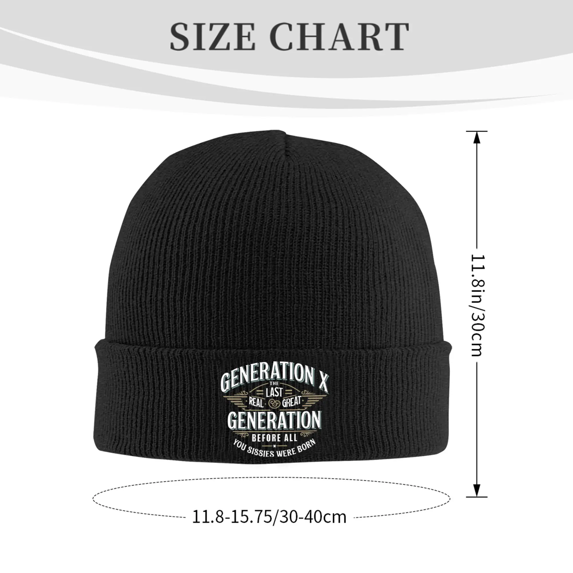 Last Real Great Generation Humor Generation X Funny Gen X  Cuff Beanie For Men Women  Warm Skullies Knitted Caps