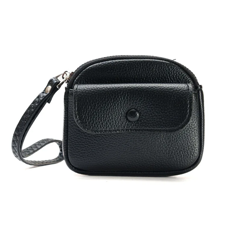 Fashion Mini Coin Change Purse Women Handbag Small Wallet Card Holders Wrinkle PU Leather Handbag Zippers Portable Make Up Bag